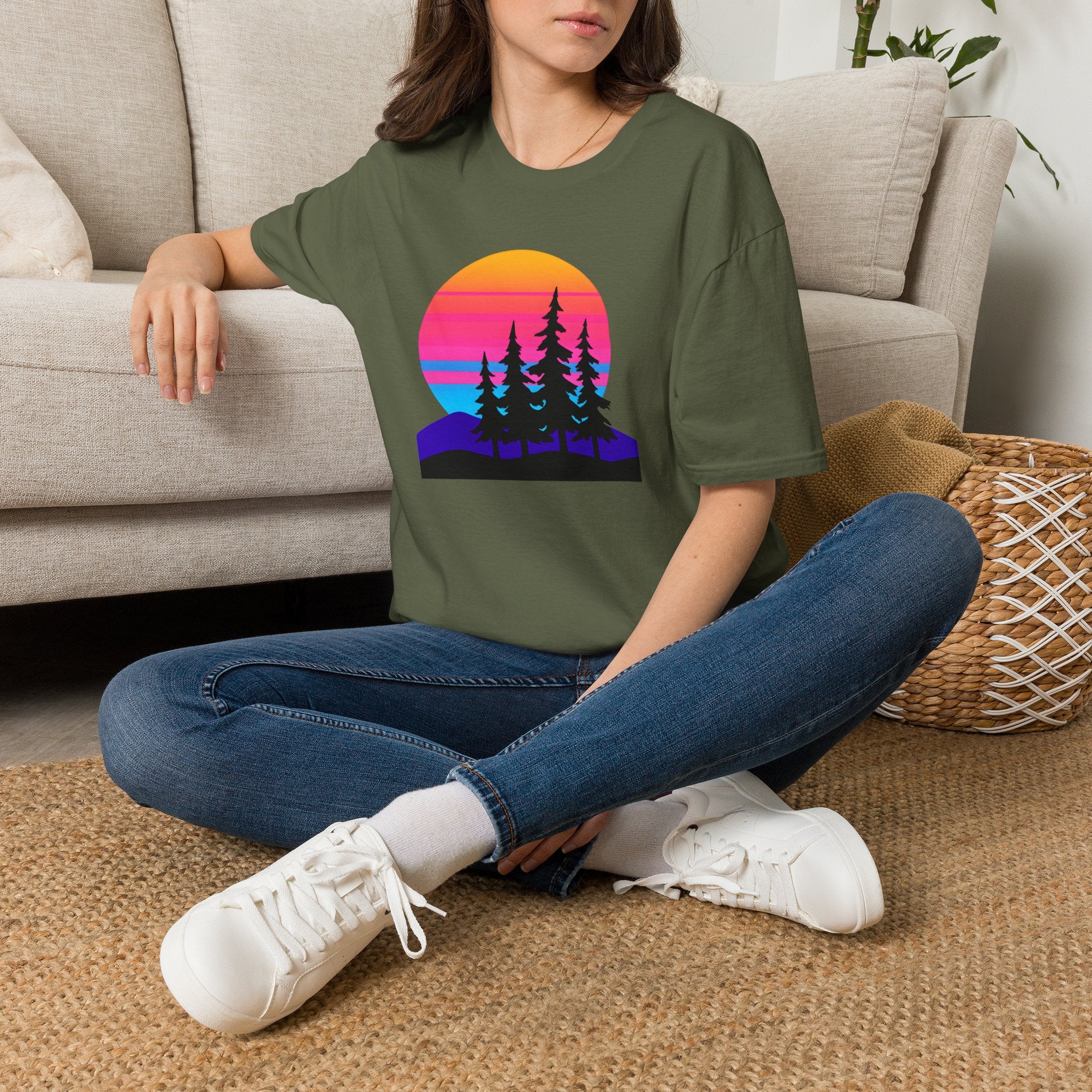 Sunset Pine Silhouettes T-Shirt